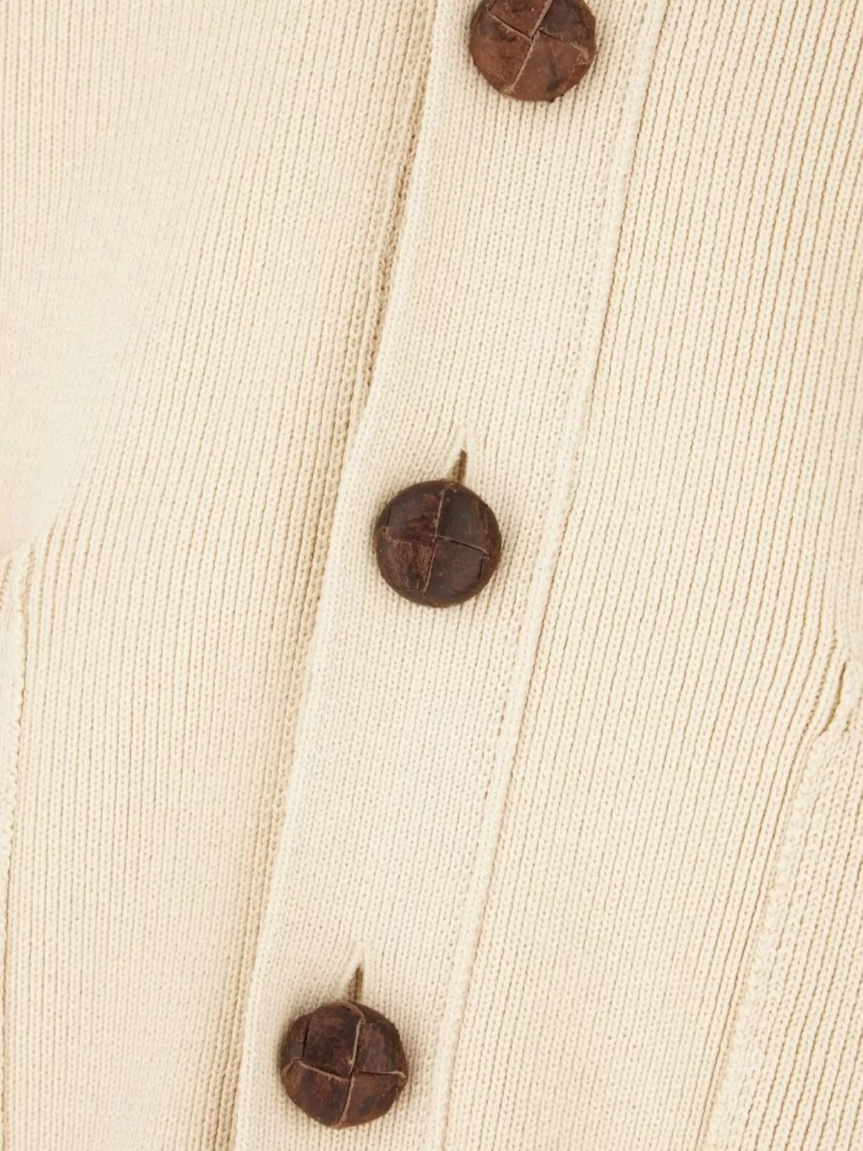 Golden Goose Sand Ribbed Texture Cardigan With Front Pockets