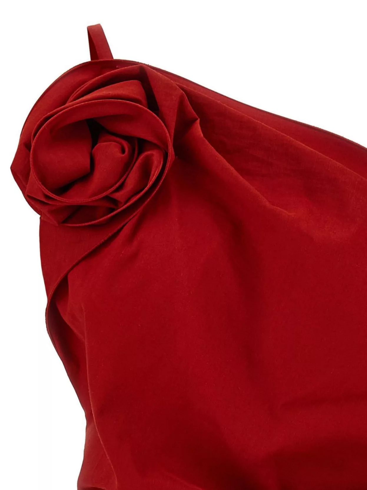 Magda Butrym Single Shoulder Draped Dress With Floral Embellishment