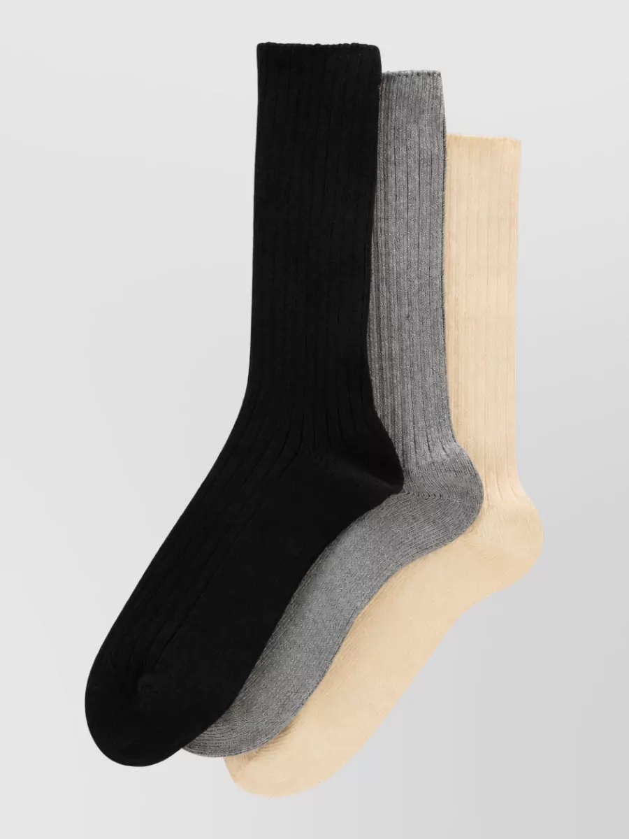 Ami Paris 3-pack embroidered socks