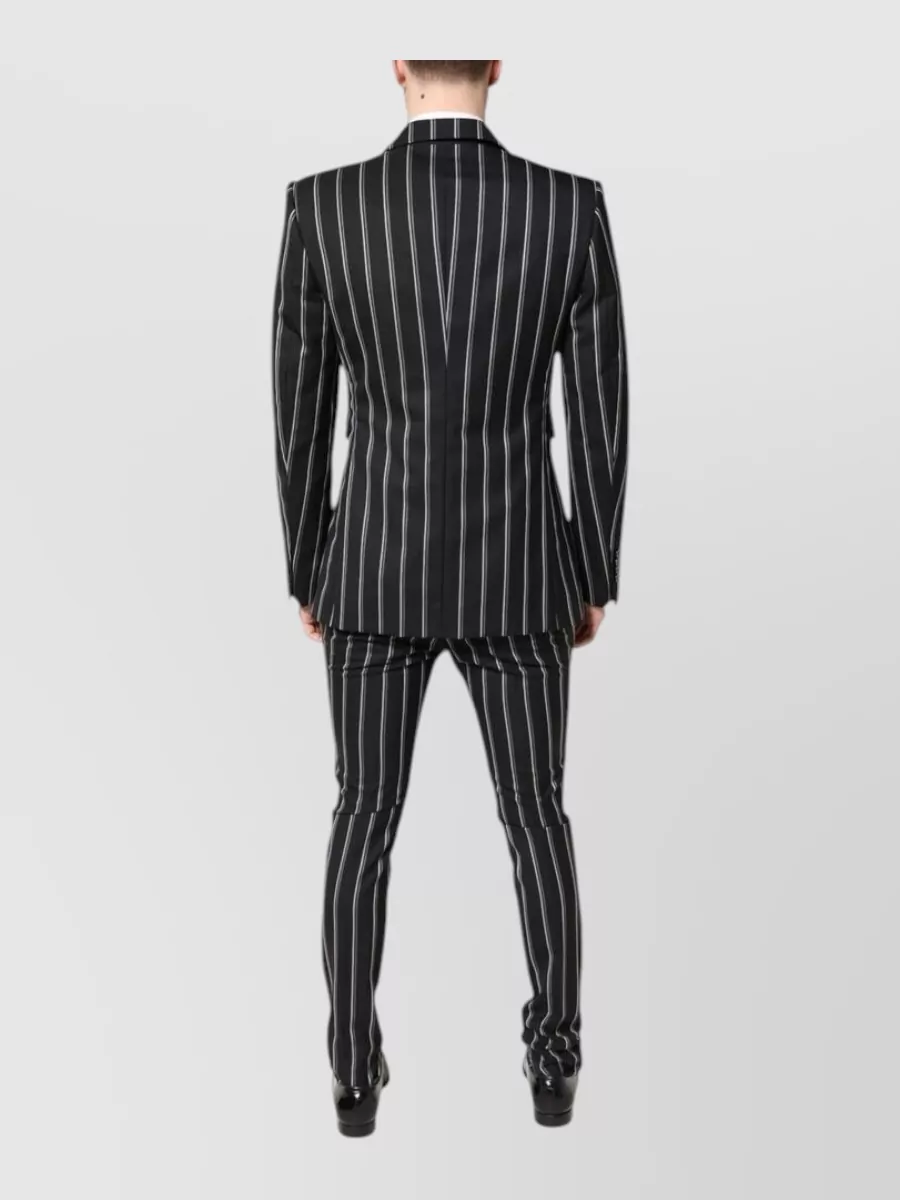 Dolce&Gabbana Striped Slim-Fit Single-Breasted Suit