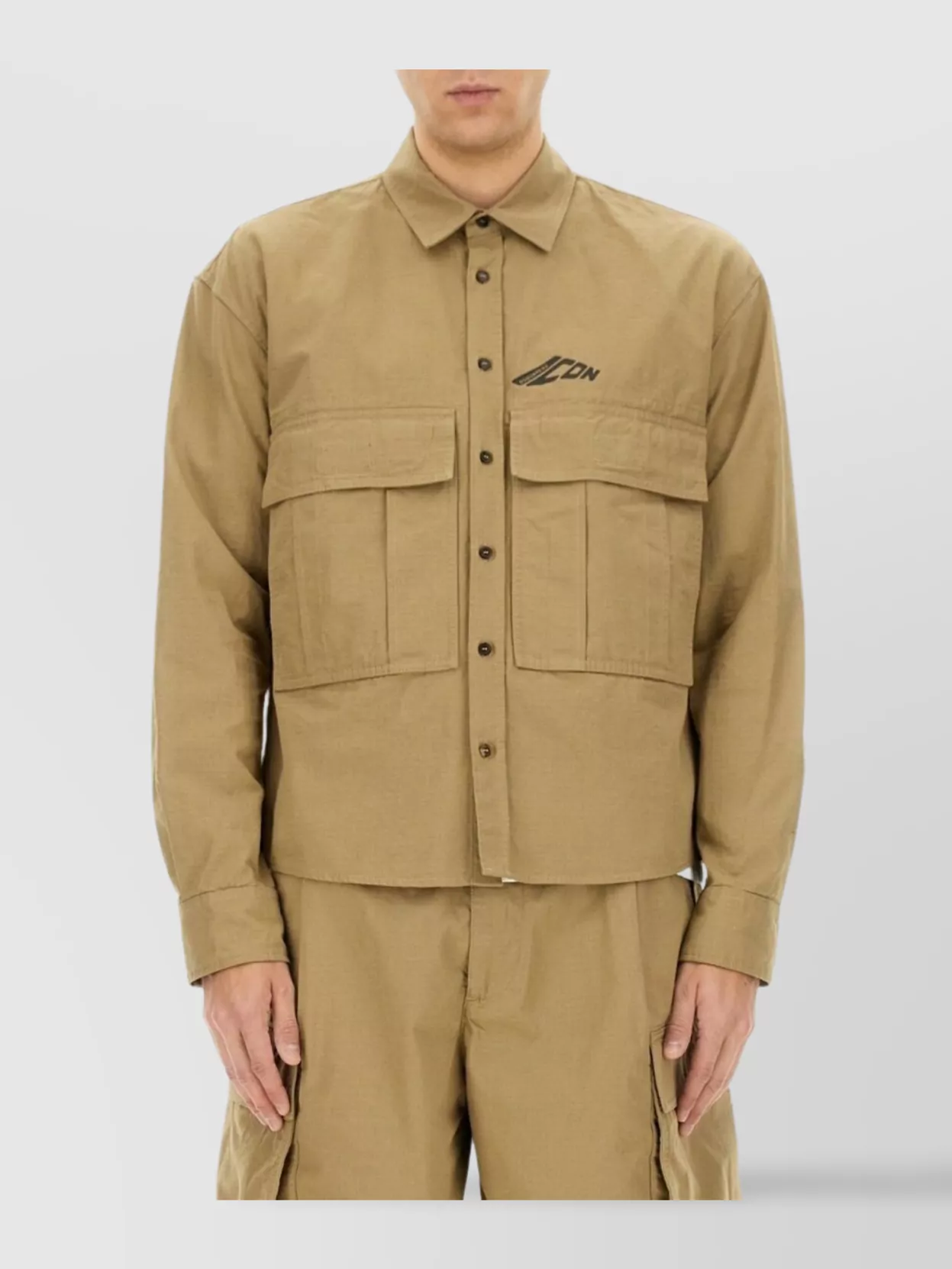 Dsquared2 Cropped Long Sleeve Shirt With Button-Down Collar