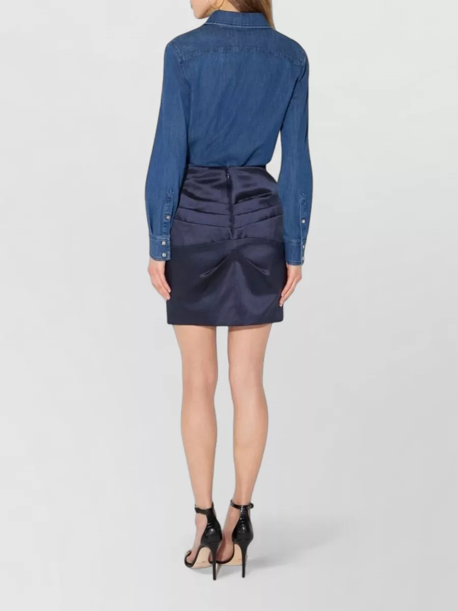 Elisabetta Franchi Silk Midi Fitted Skirt
