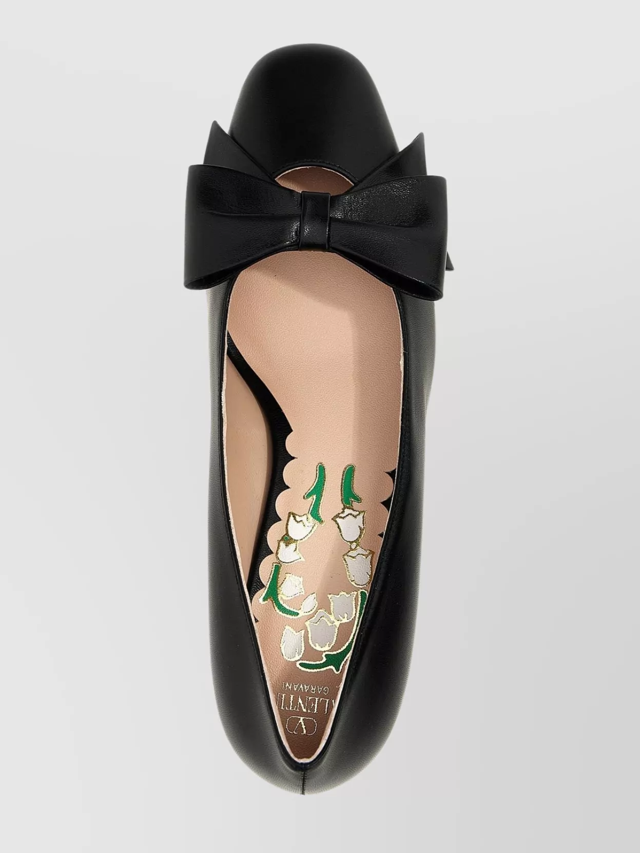 Valentino Bowow 45 Laminated Leather Pumps