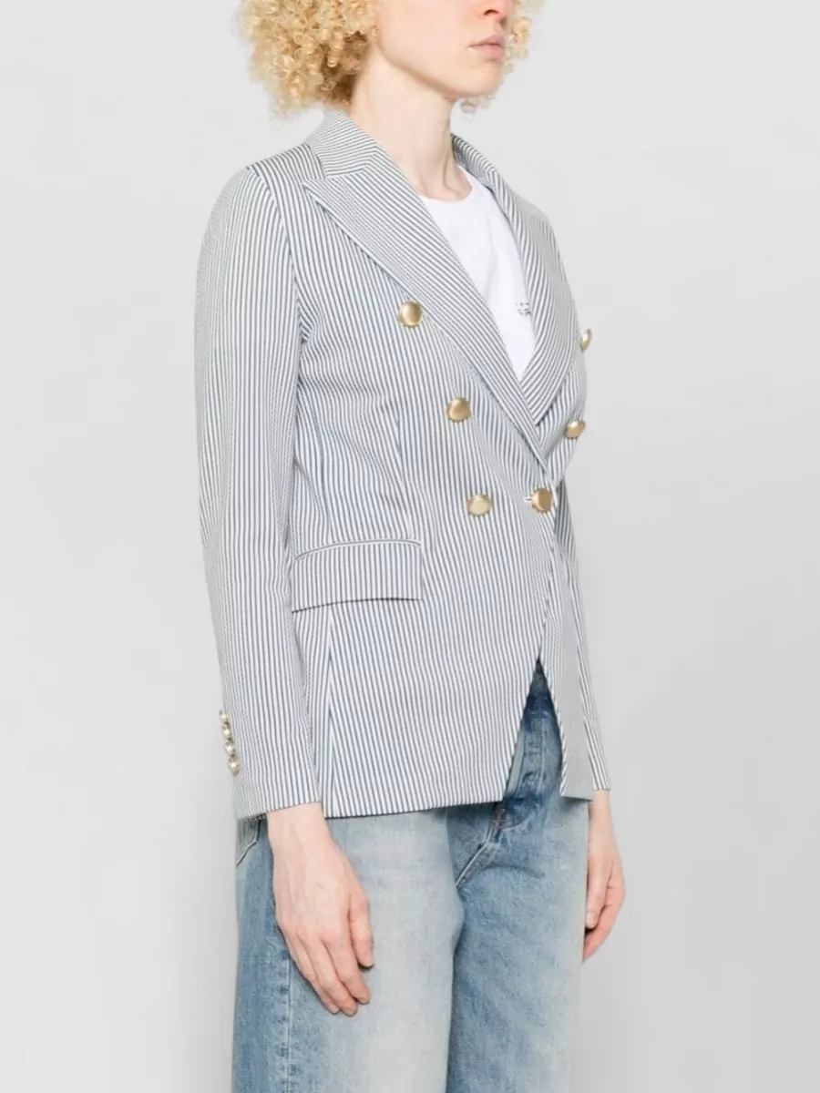 Circolo 1901 Striped Double-Breasted Blazer