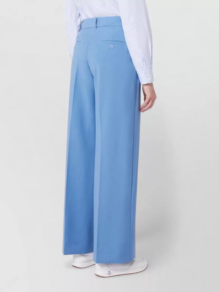 Weekend Max Mara Wide Leg Trousers Belt Loops Pockets Back