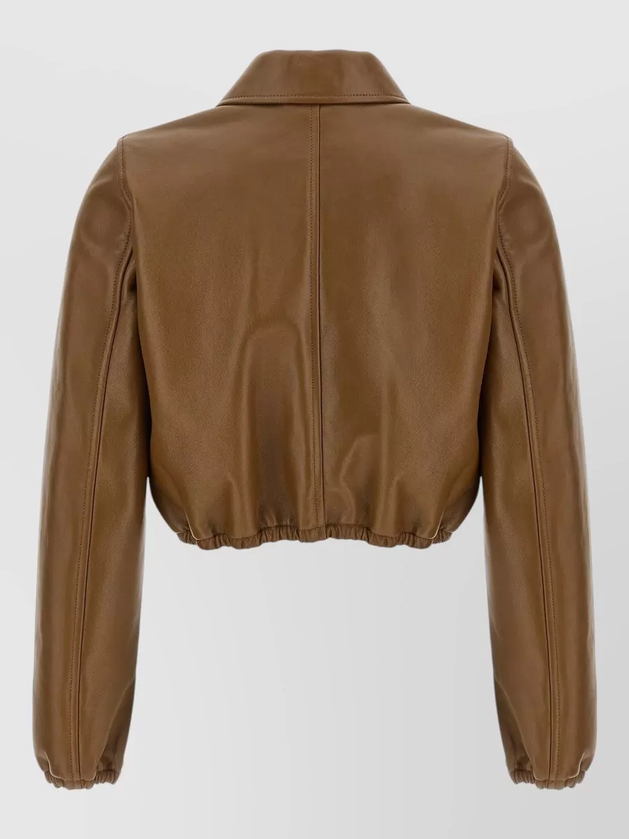 Gucci Lamb Leather Cropped Jacket