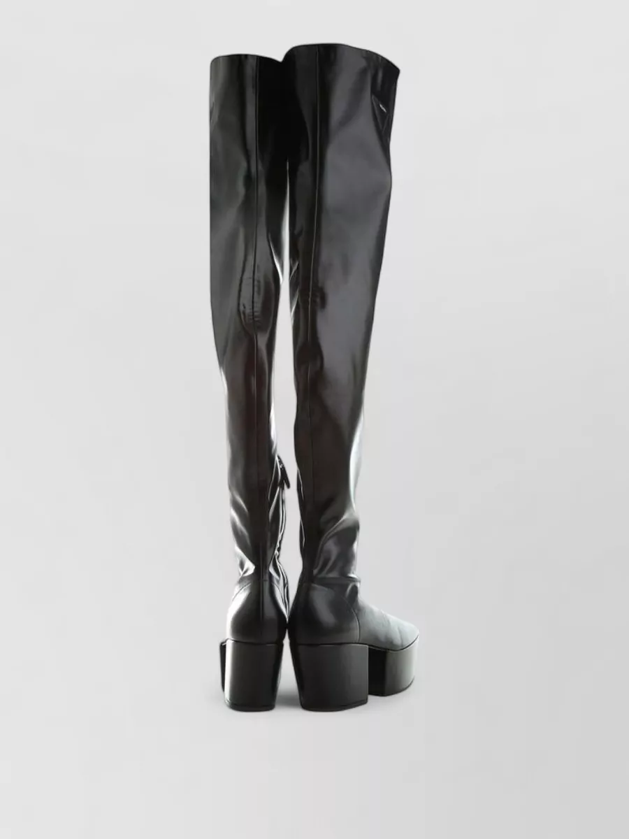 Prada Calfskin Over The Knee Boots