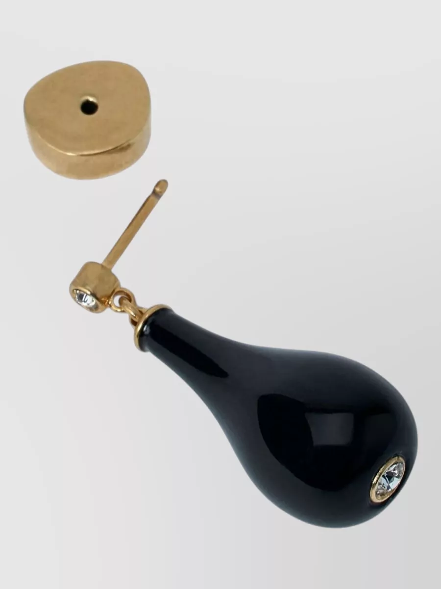 Totême Onyx Crystal-Embellished Drop Earrings