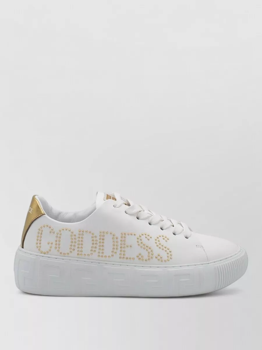 Versace Leather Low-Top Sneakers