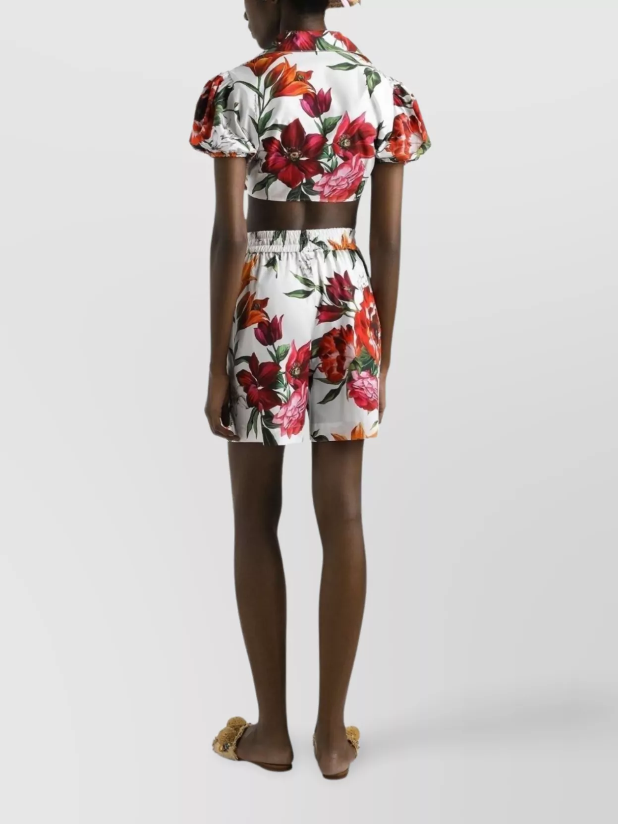 Dolce&Gabbana Floral Pattern Cotton Shorts