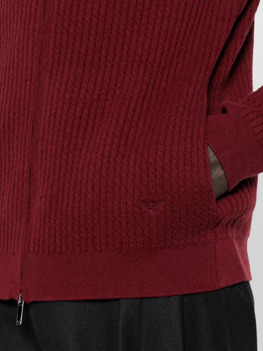 Emporio Armani Wool Zip-Up Jacket
