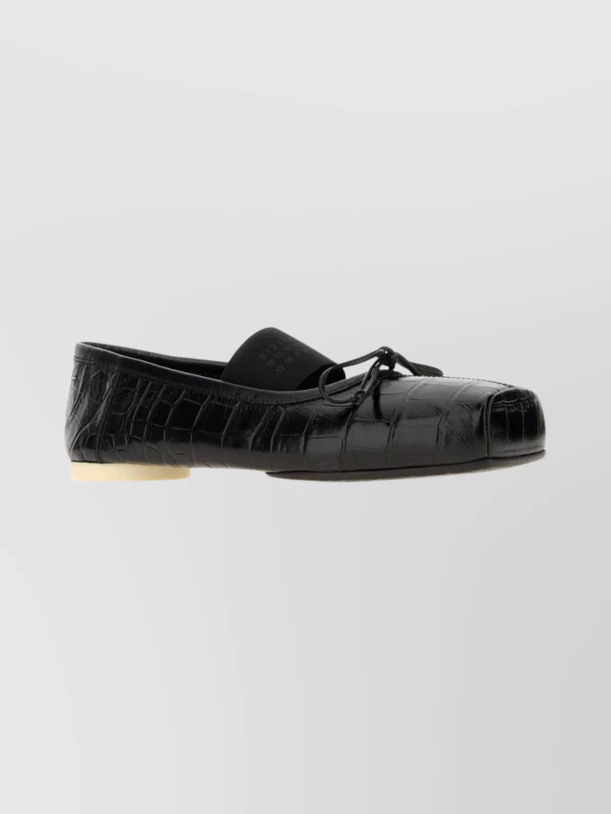 Mm6 Maison Margiela - ballerina shoes with bow and crocodile effect