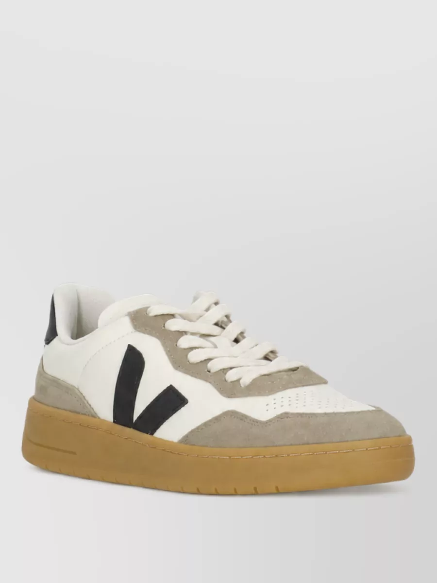 Veja leather low top lace-up sneakers
