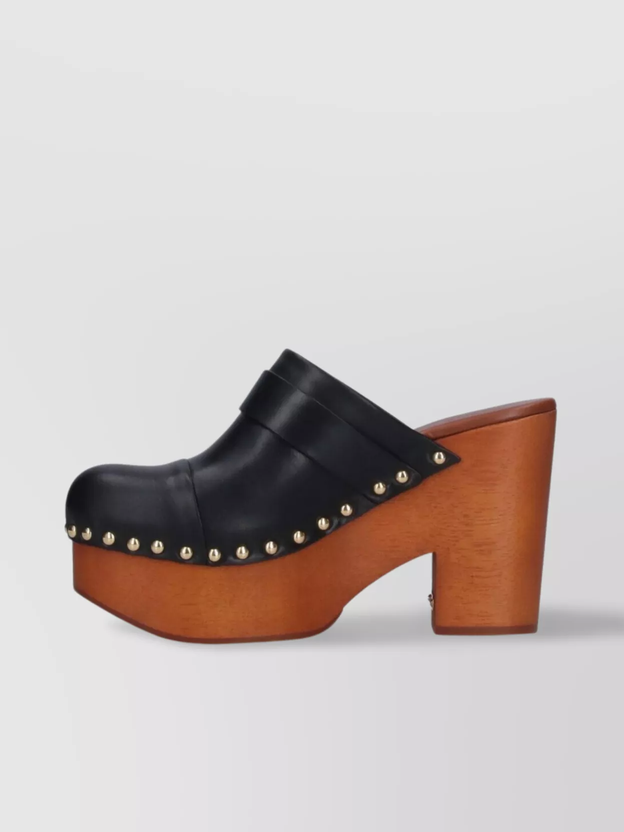 Shop Chloé Studded Detailing Platform Mules