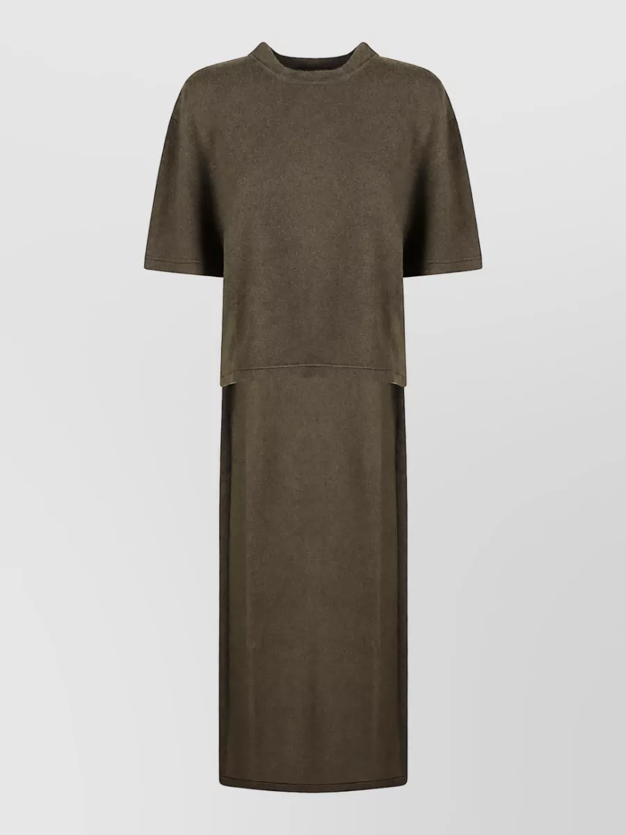 Sa Su Phi Cropped Midi Dress In Green