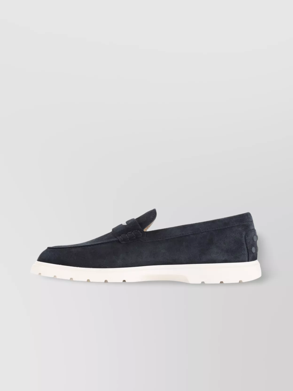 Tod's Suede Penny Loafers Leather Strap