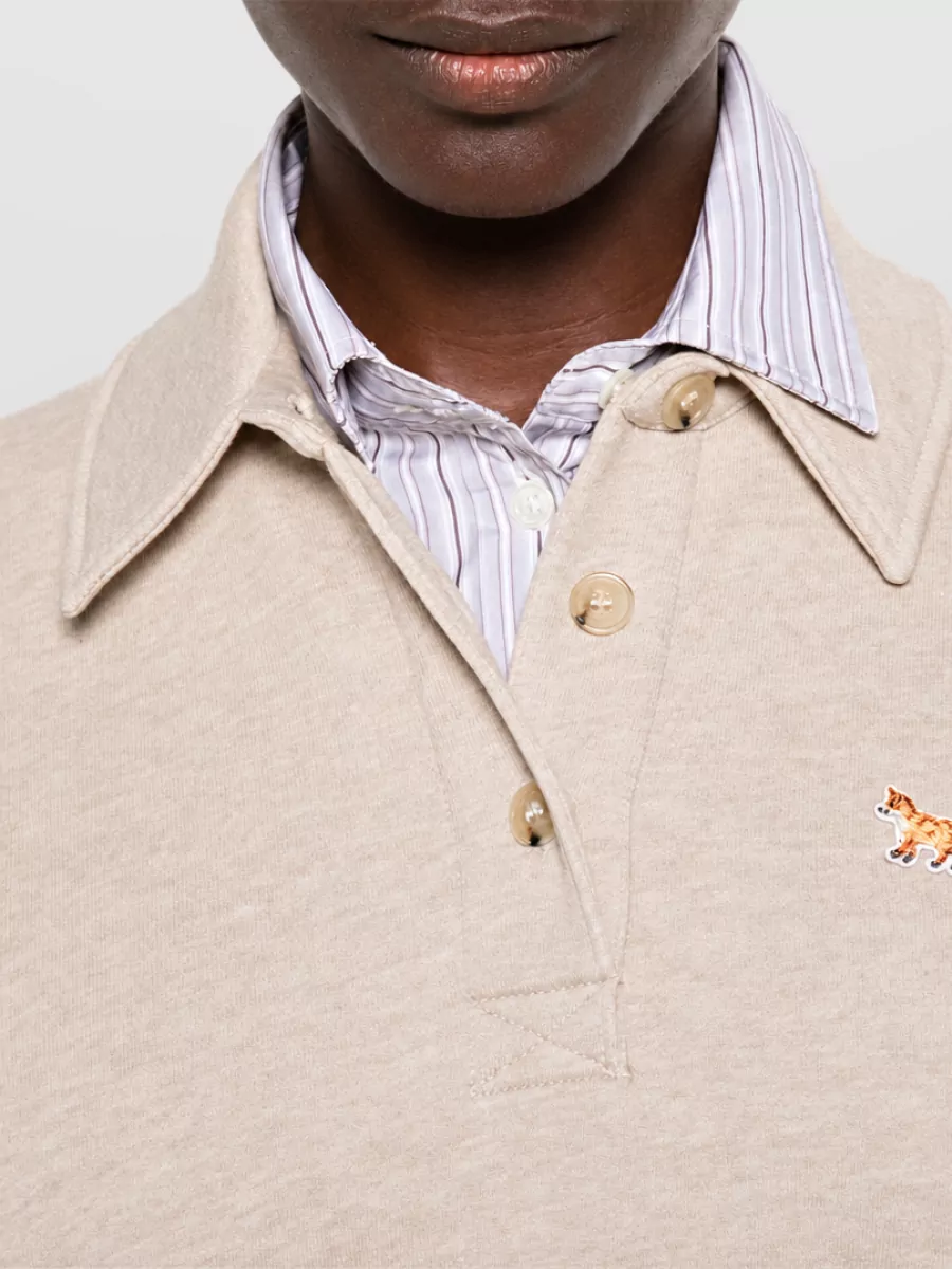 Maison Kitsuné Organic Cotton Polo Sweatshirt