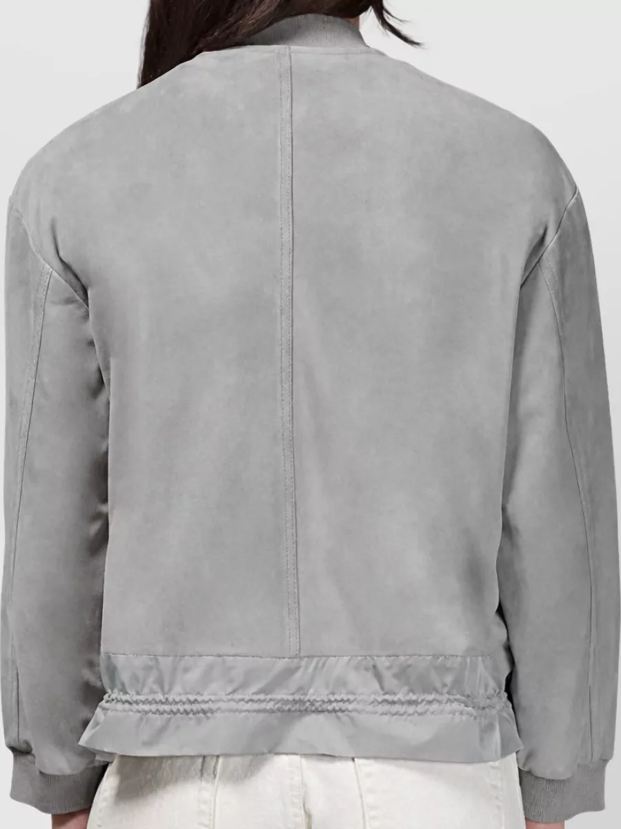 Moorer Leather Oversized Coat