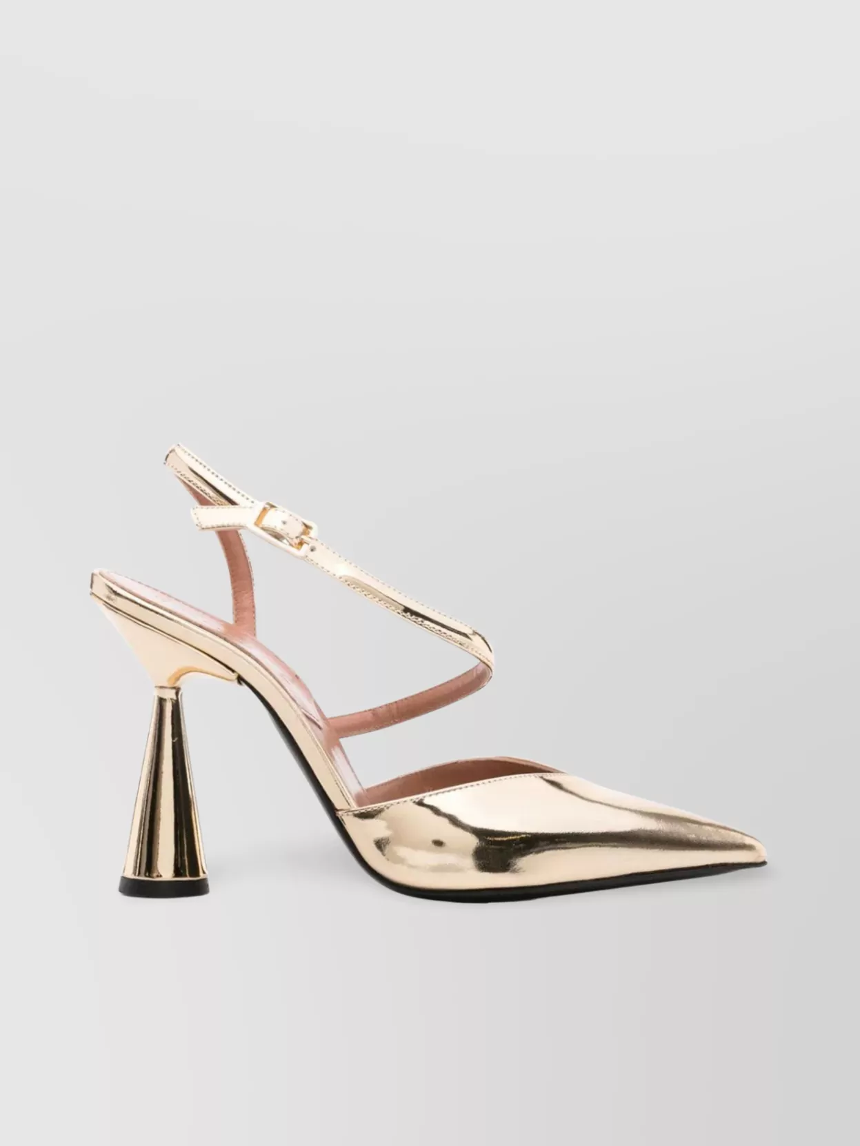 D'accori Cone Heel Pointed Toe Sling Back Pump