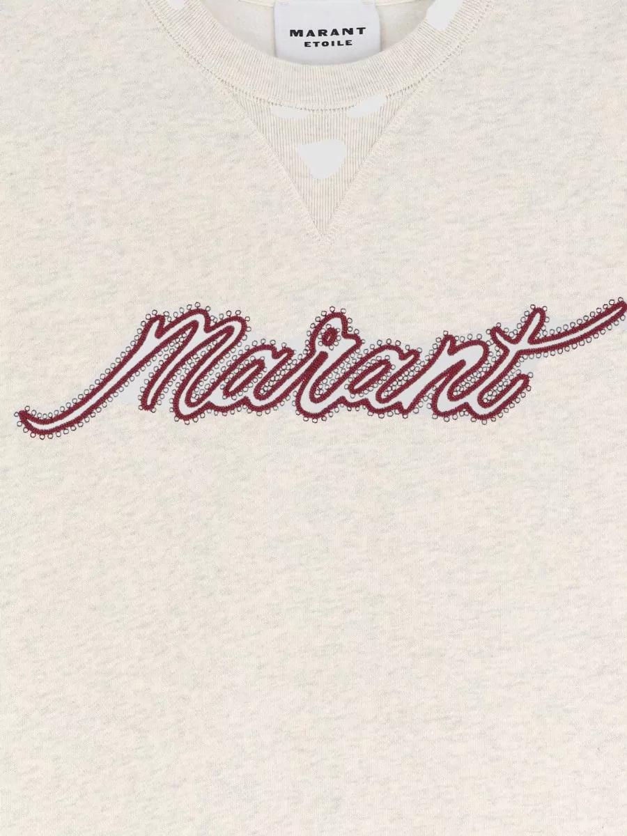 Isabel Marant Etoile Cotton Blend Logo-Embroidered Crewneck Sweatshirt