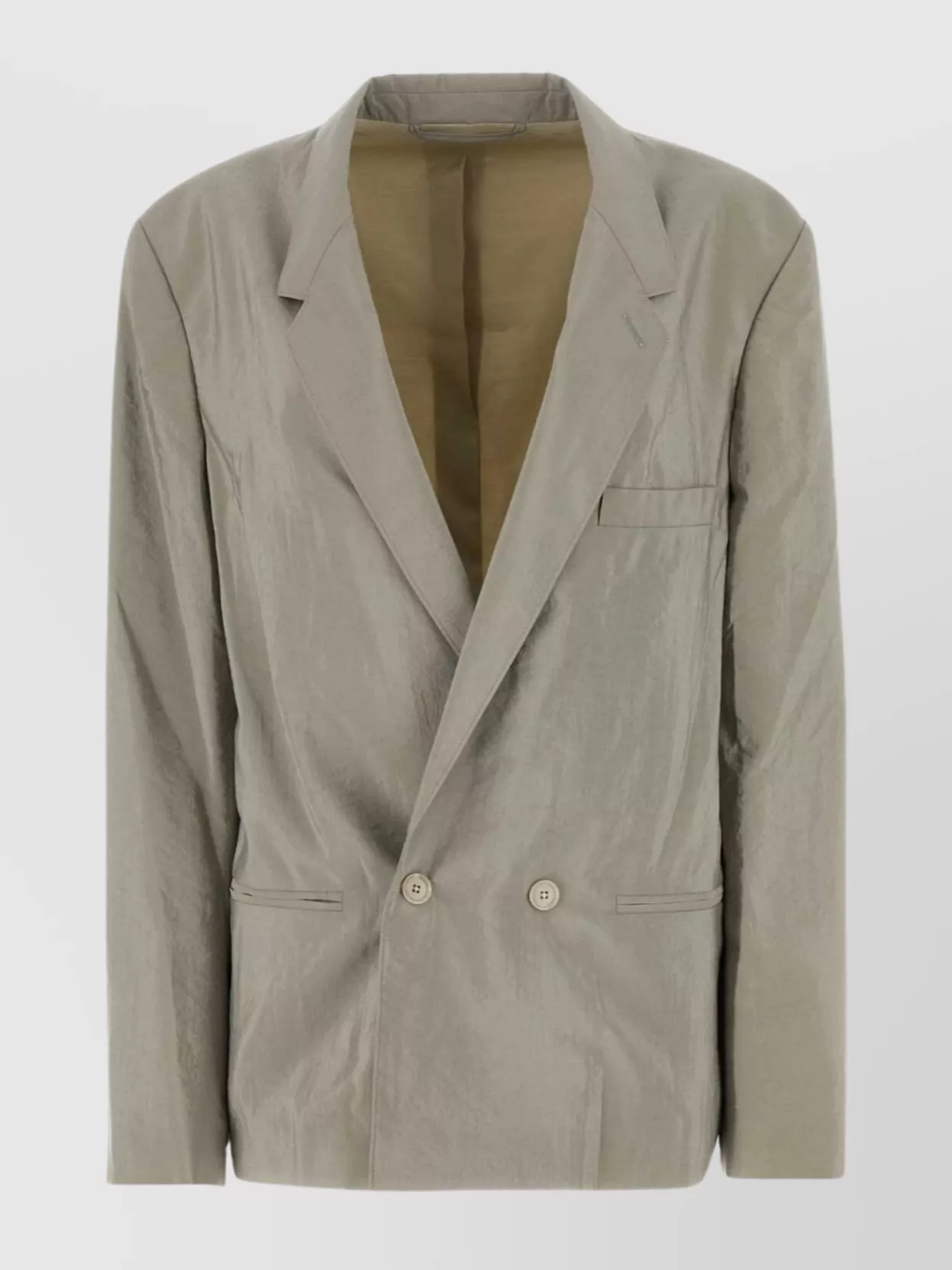 Shop Lemaire Silk Blend Blazer Double-breasted Front