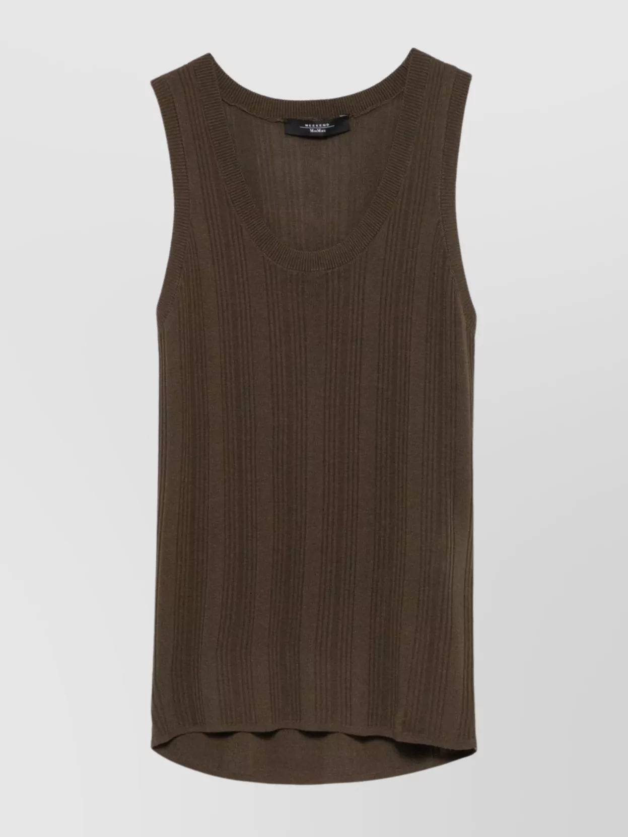 Weekend Max Mara Ribbed Scoop Neck Sleeveless Knitwear