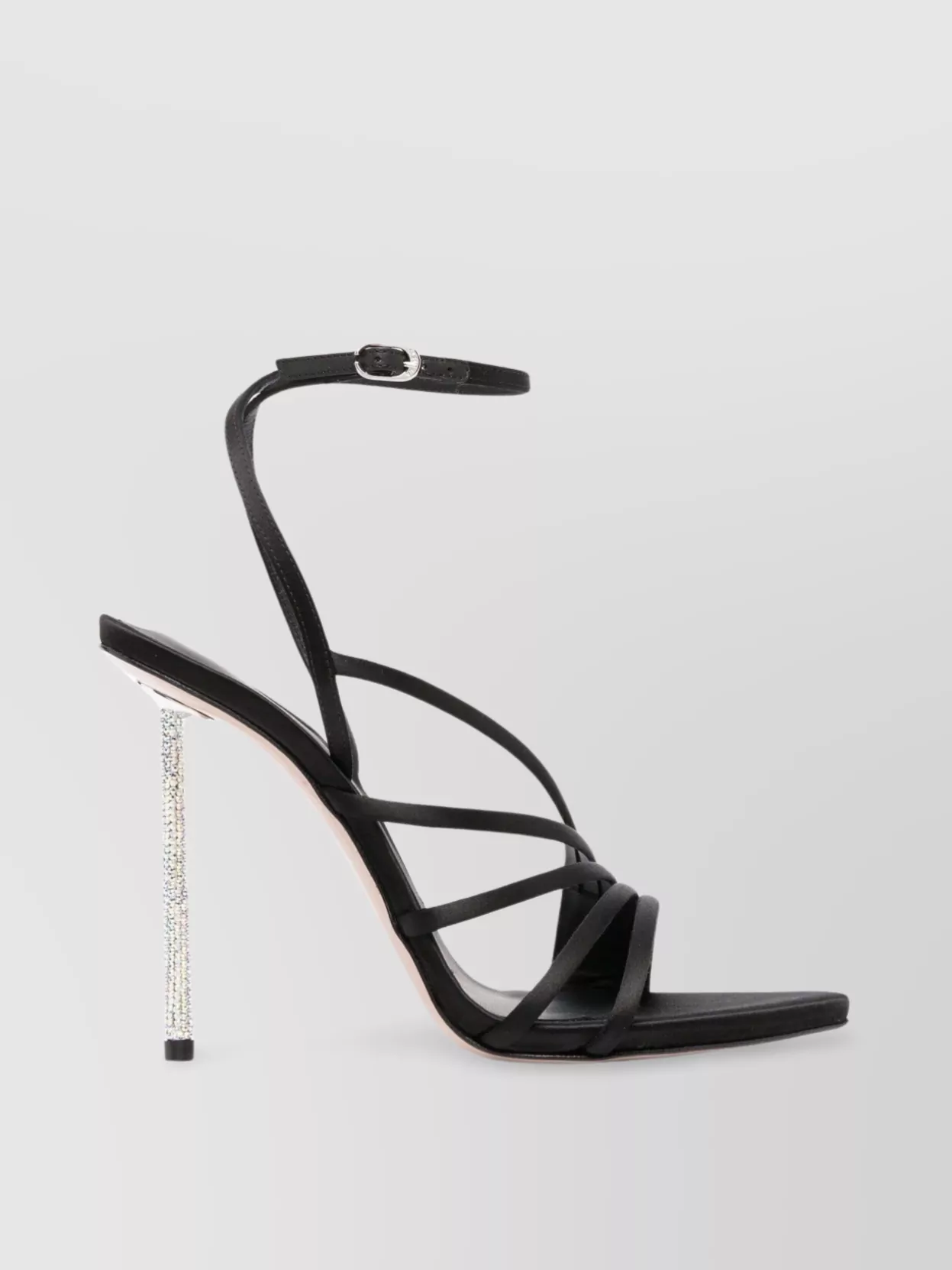 Shop Le Silla 115mm Heel Open Toe Sandals In Black