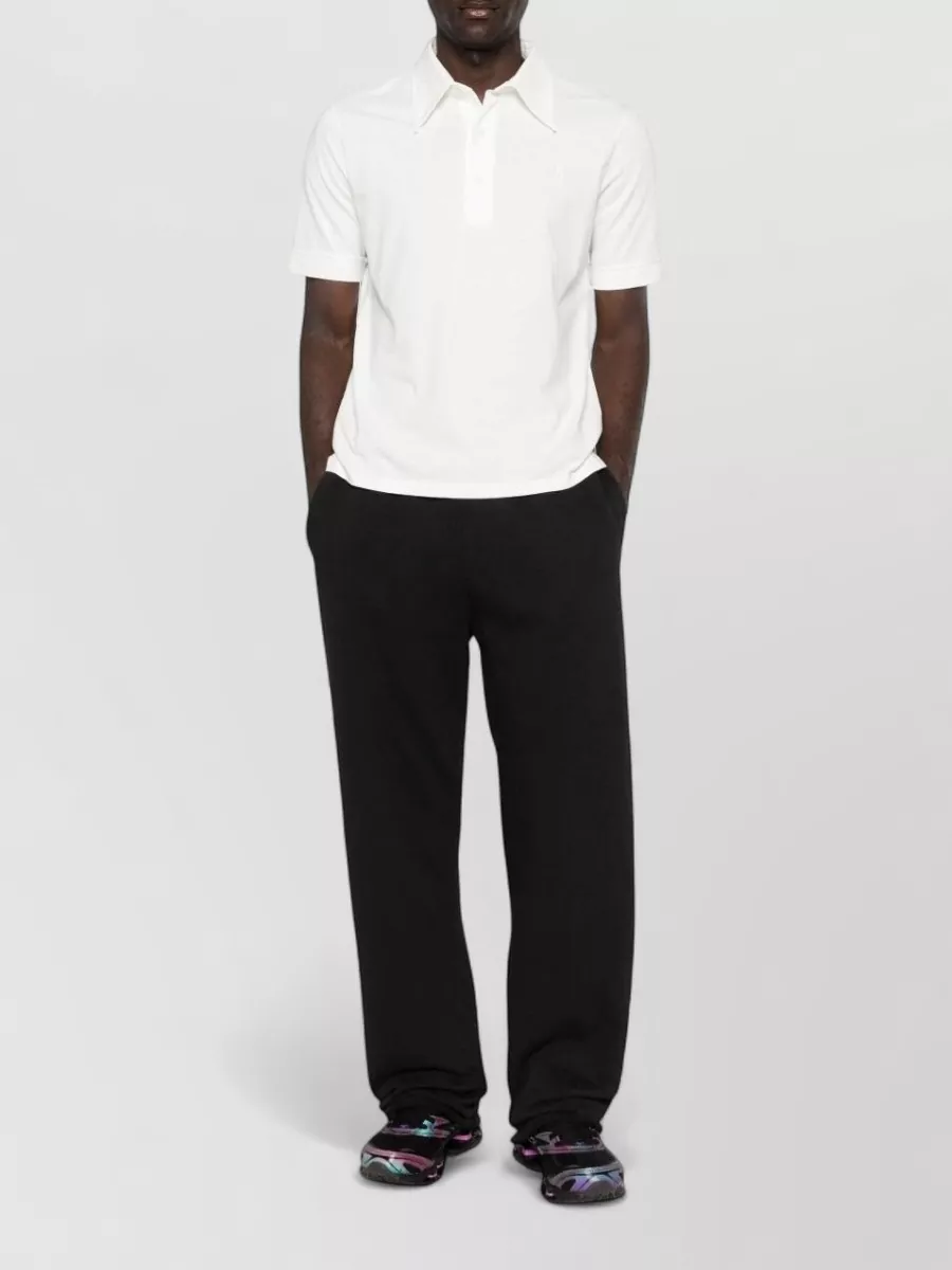 Mm6 Maison Margiela Cotton Short-Sleeve Polo Shirt