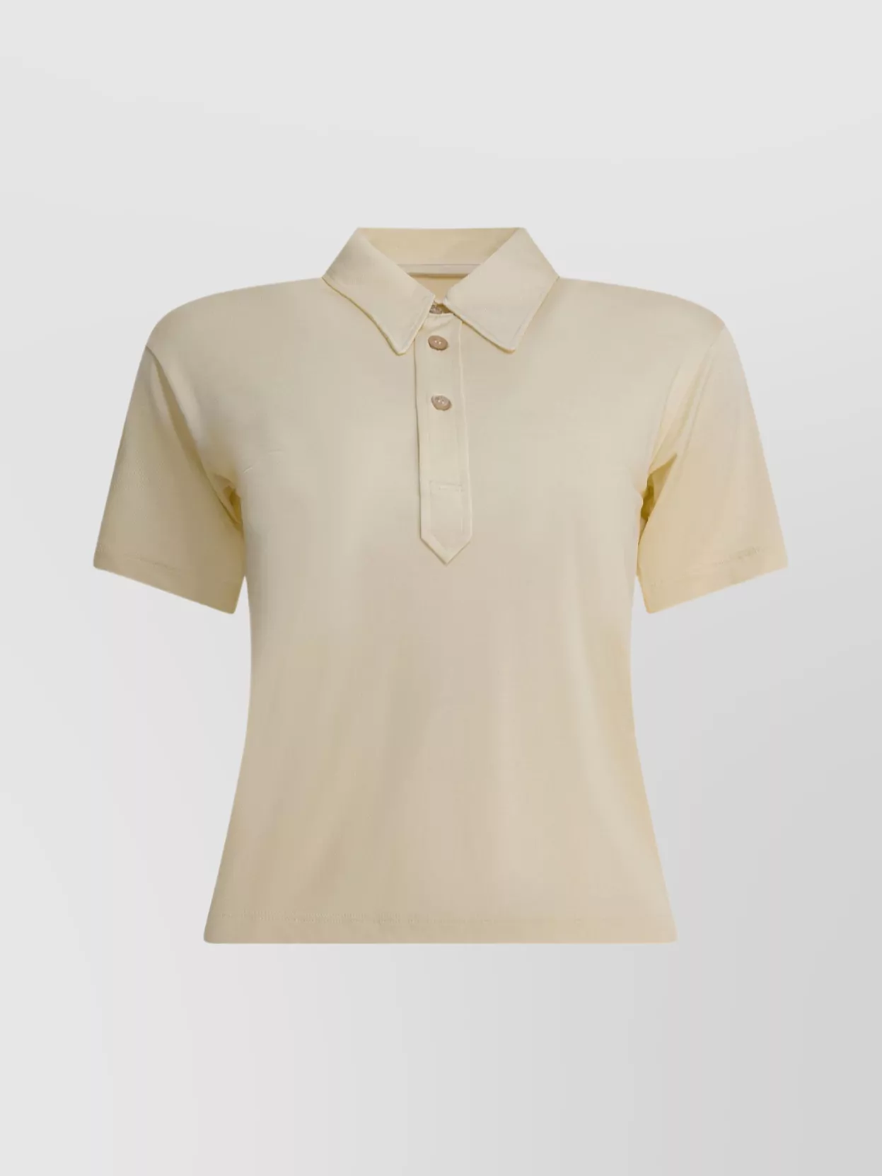 Maison Margiela Short Sleeve Polo Shirt Featuring Collar In Neutral