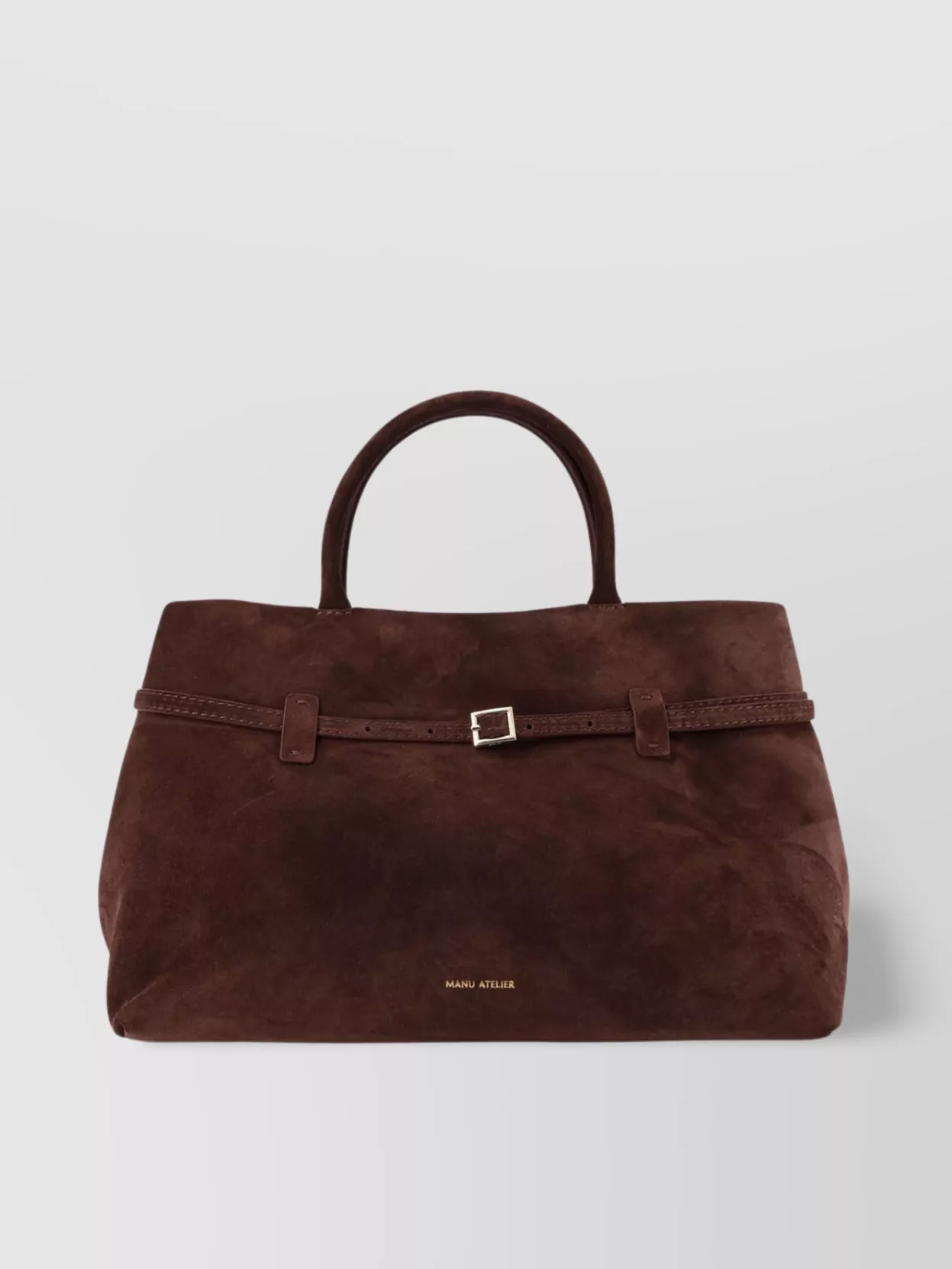 Manu Atelier Medium suede shoulder bag