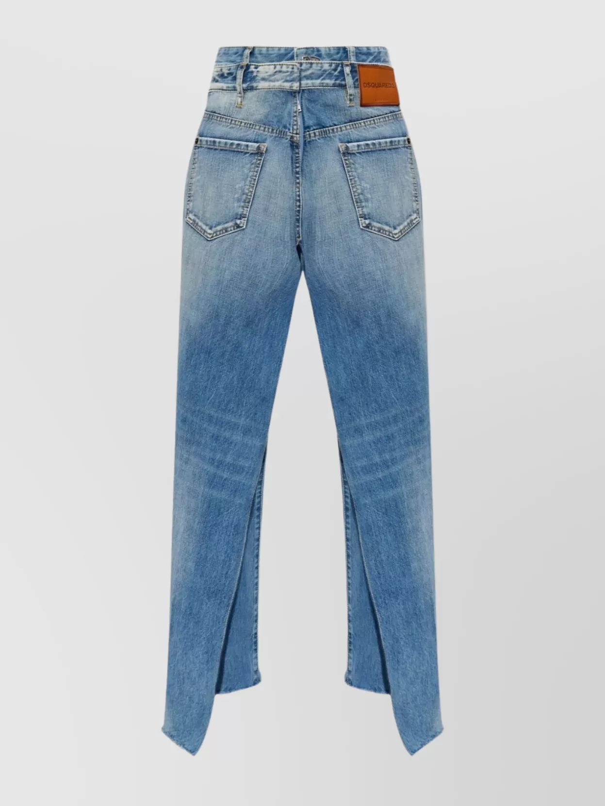 Dsquared2 High Waist Wide Leg Trousers With Sash