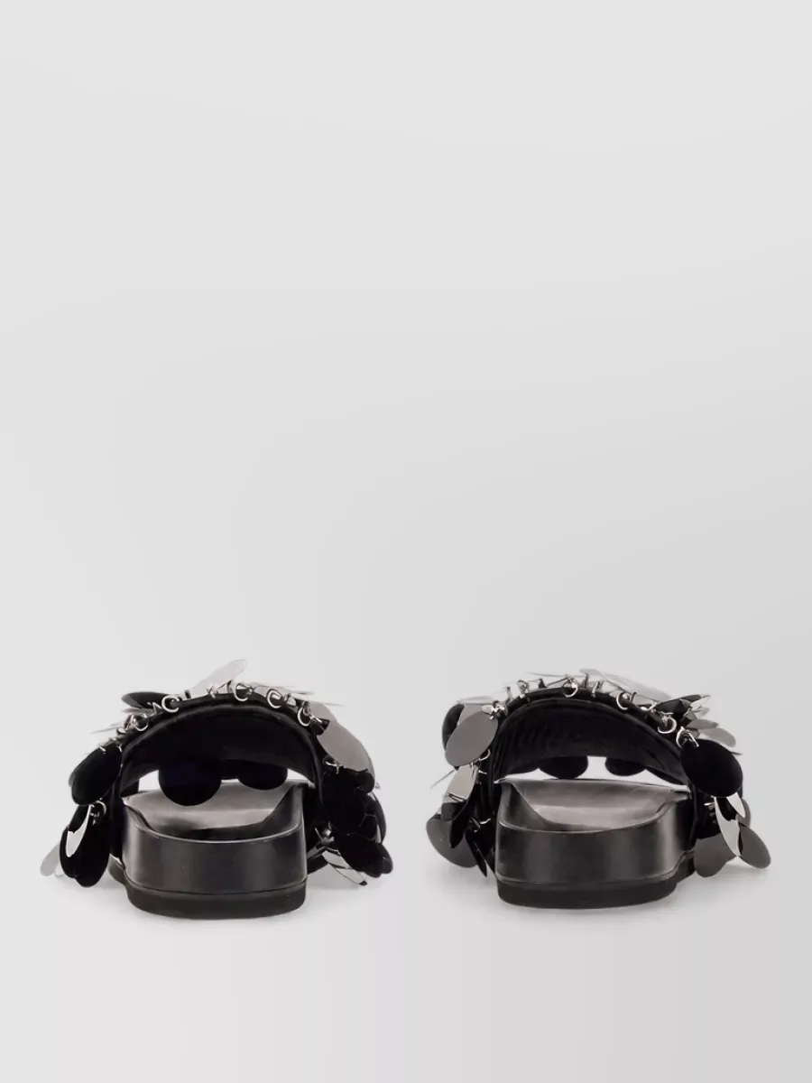 Paco Rabanne Leather Slides