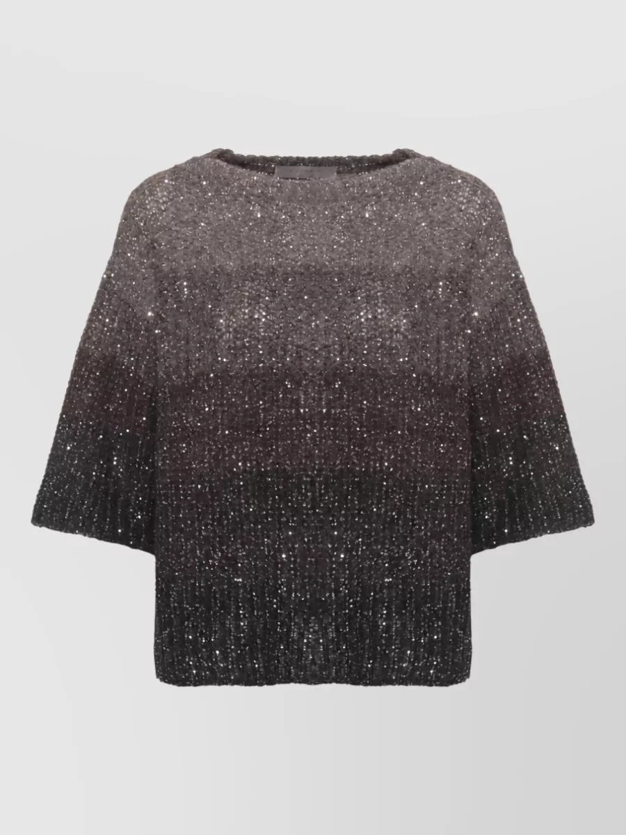 D.exterior sequin degrade long-sleeve sweatshirt