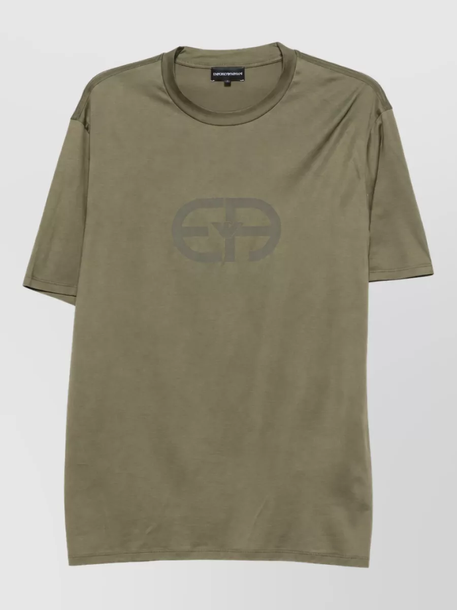 Emporio Armani Logo Print Crew Neck Short Sleeve T-Shirt