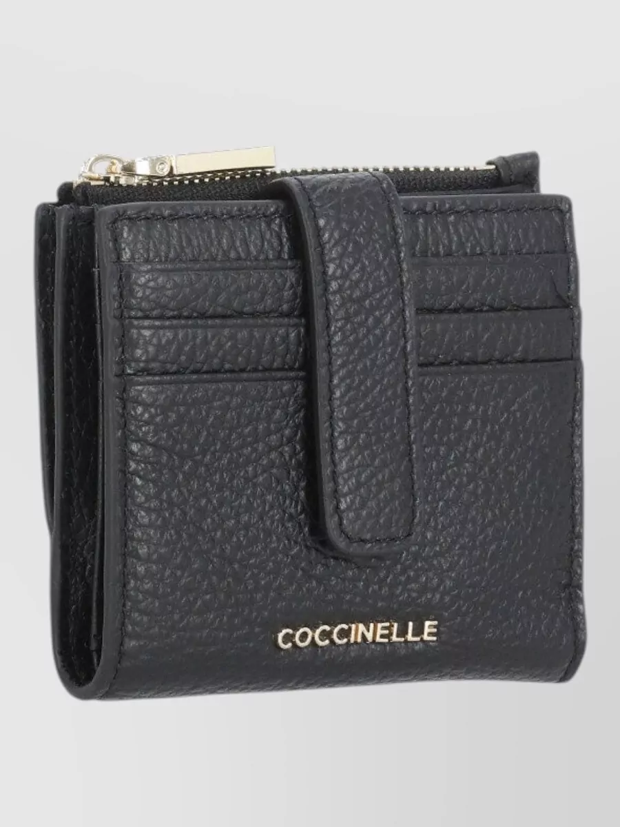 Coccinelle Textured Leather Wallet Compact Design