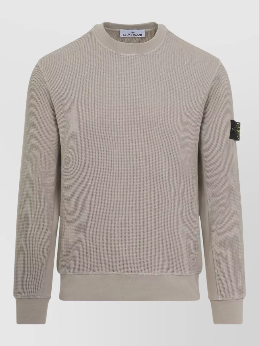 Stone Island ribbed cotton crewneck sweatshirt
