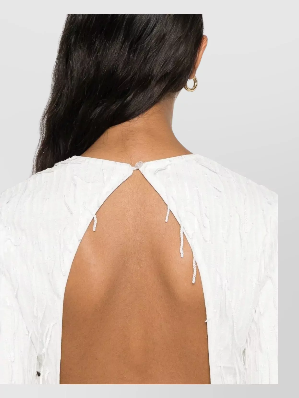 Rotate Birger Christensen Short Dress With Open Back And Ruffled Cuffs