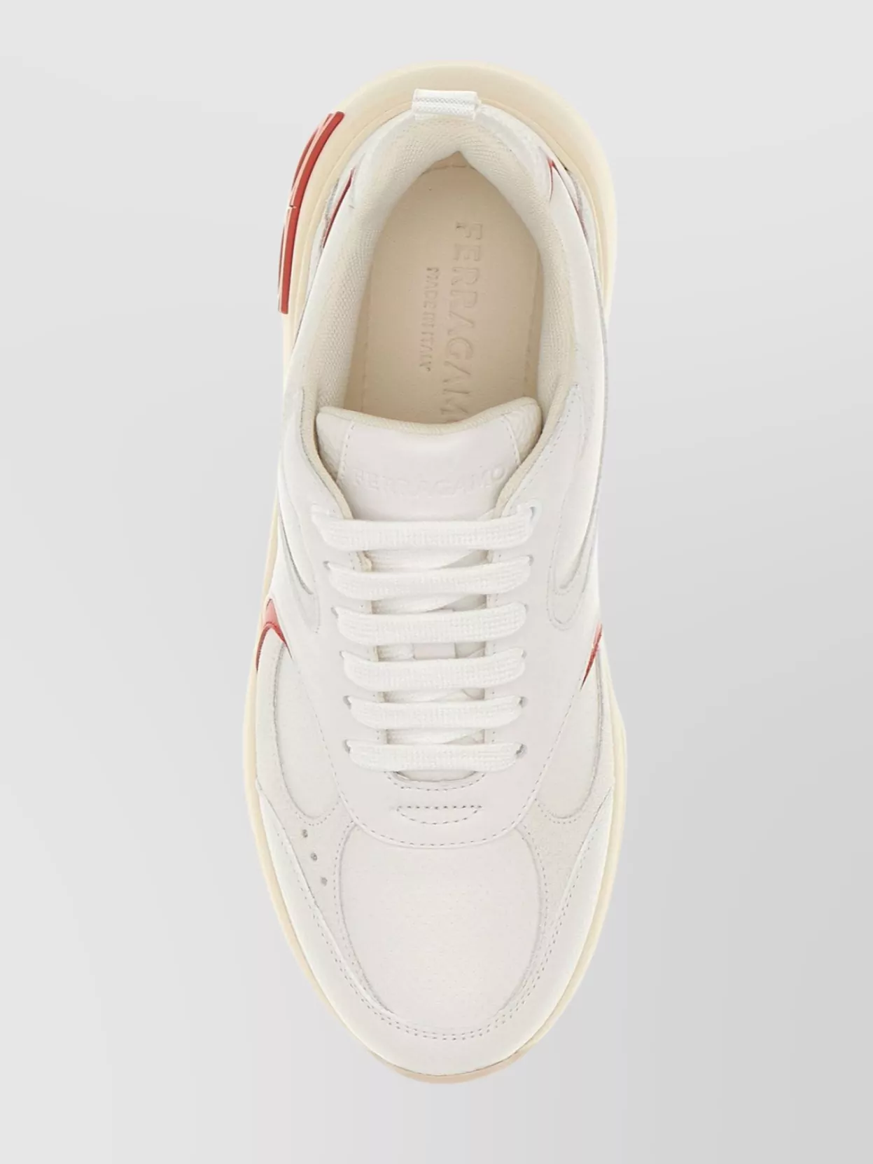 Ferragamo Nappa Leather And Suede Sneakers With Gancini Detail