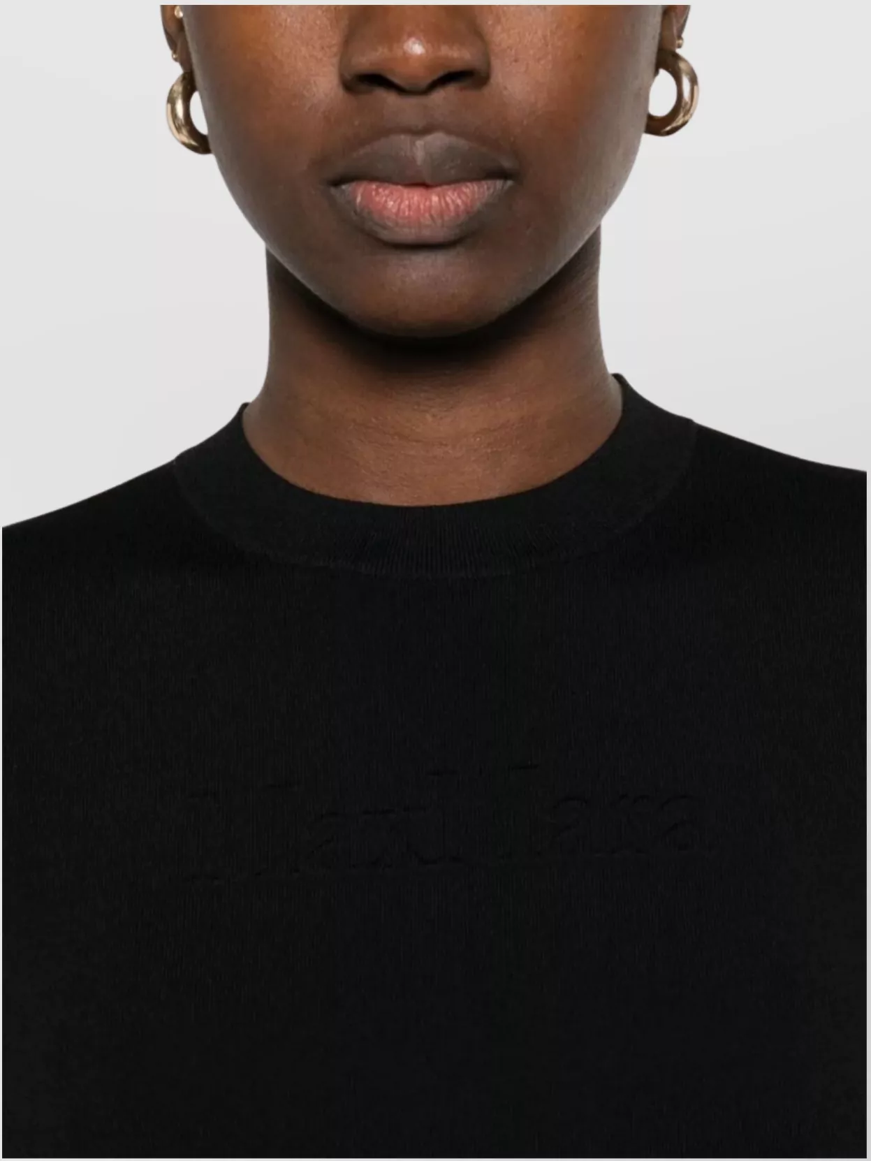 Max Mara Italian Crew Neck Ribbed Short Sleeve Top