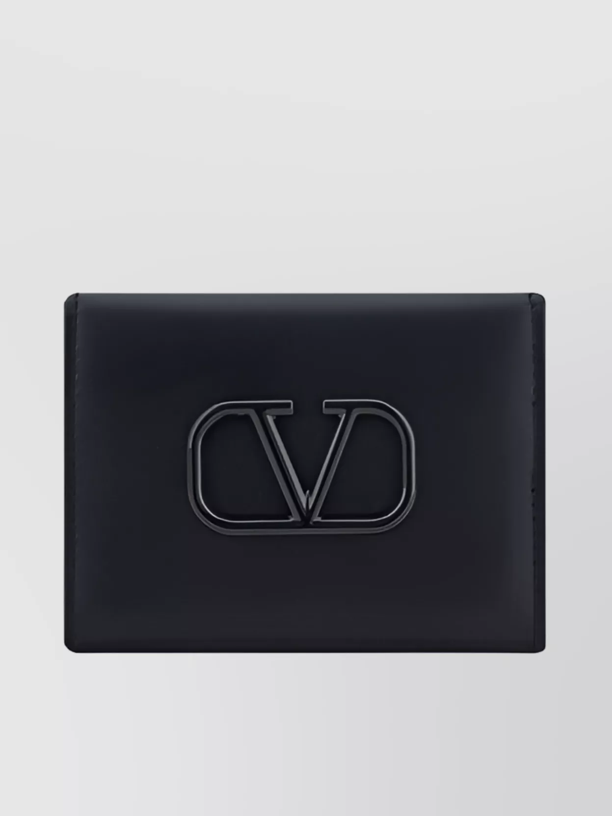 Shop Valentino Vlogo Calfskin Grained Leather Wallet