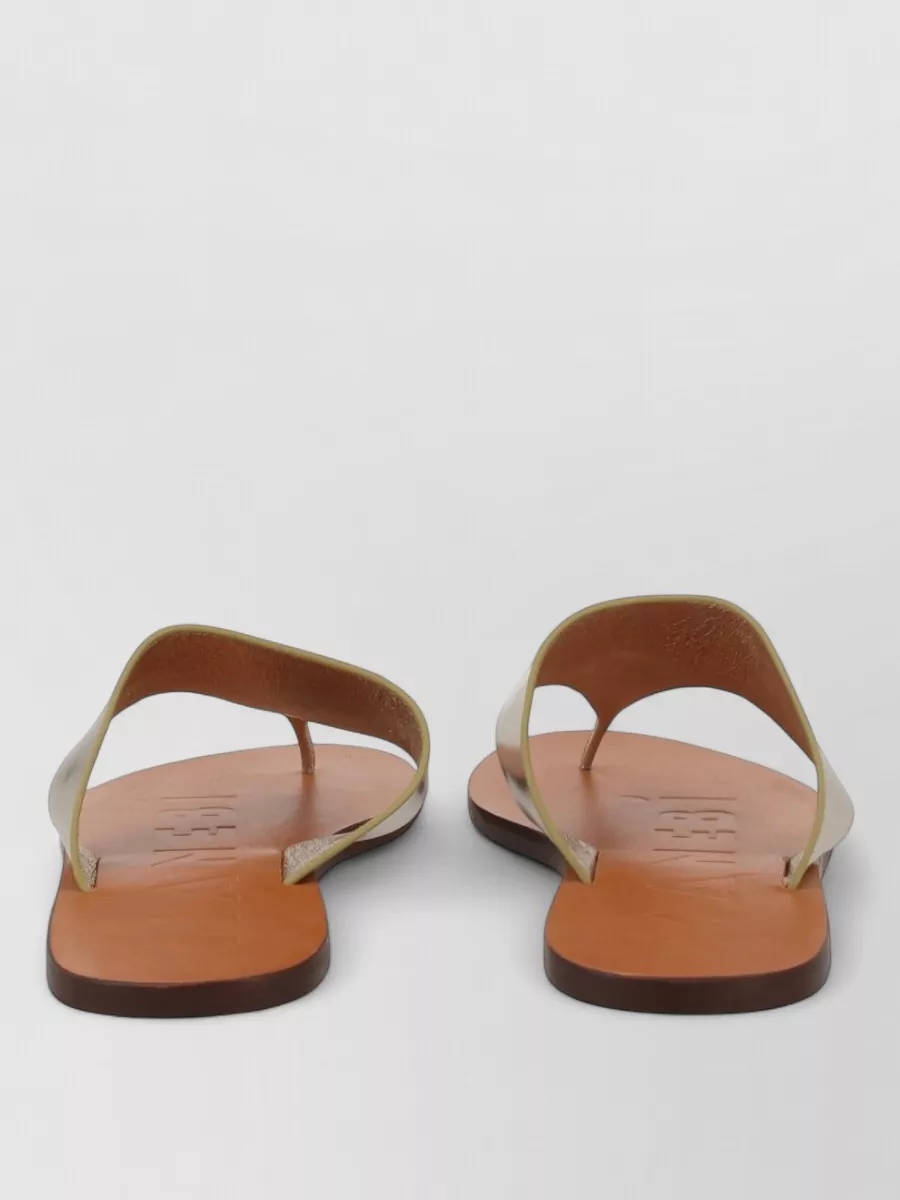 Manebi Leather Toe-Post Sandals