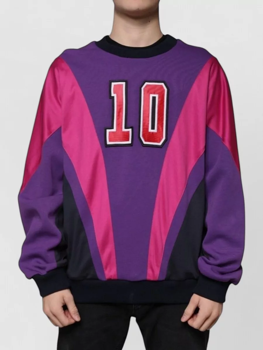 Dolce&Gabbana Cotton blend relaxed-fit colorblock sweatshirt