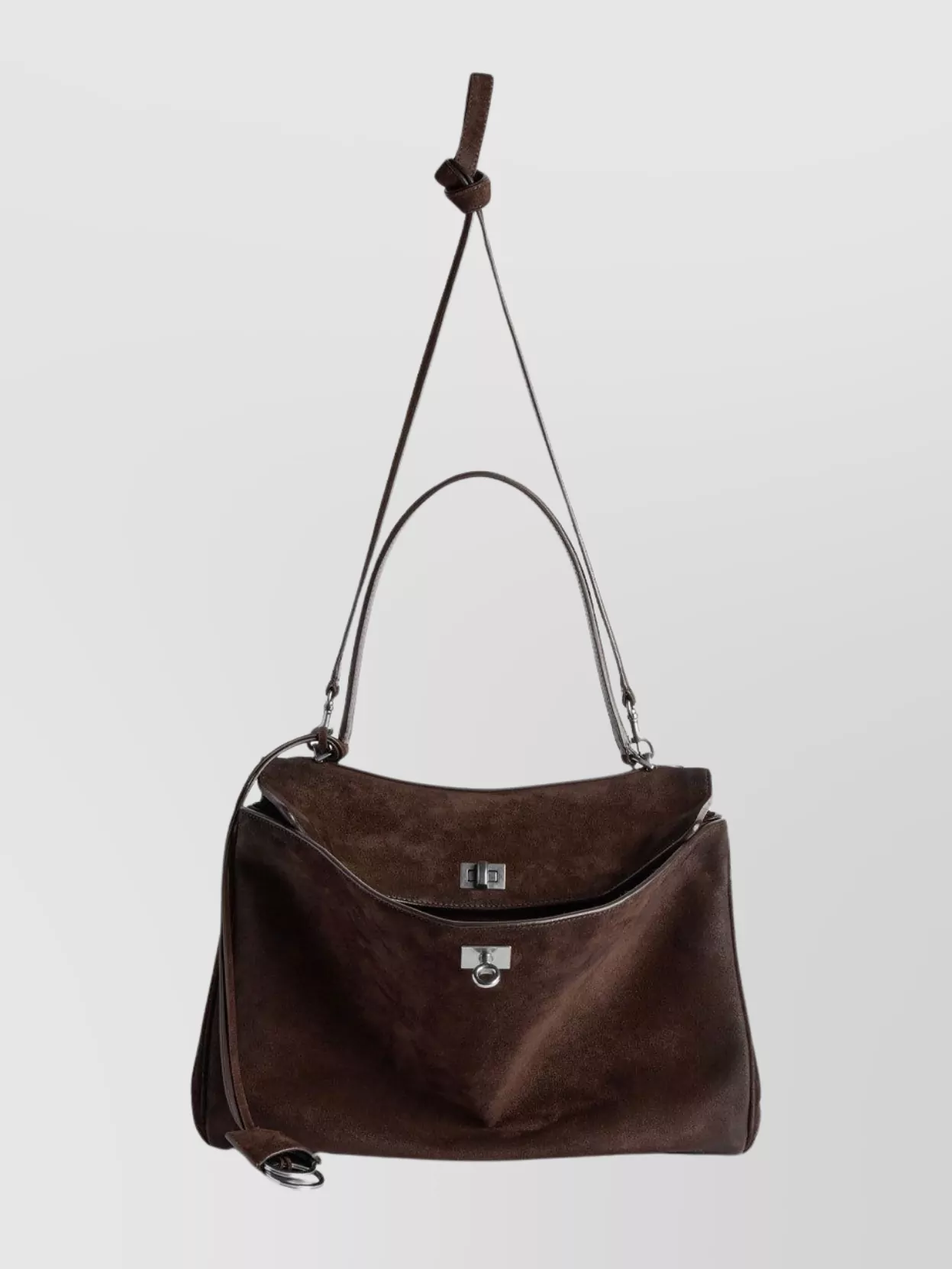 Balenciaga Medium Tote Bag In Waxed Suede