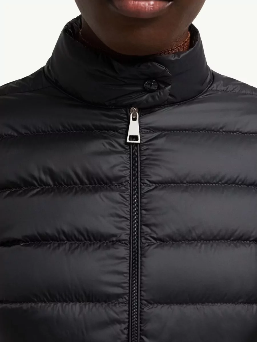 Moncler Lans Short Jacket High Collar Quilting