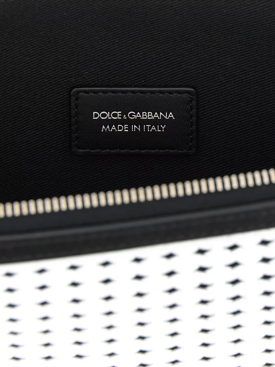 Dolce&Gabbana Leather Woven Clutch Bag