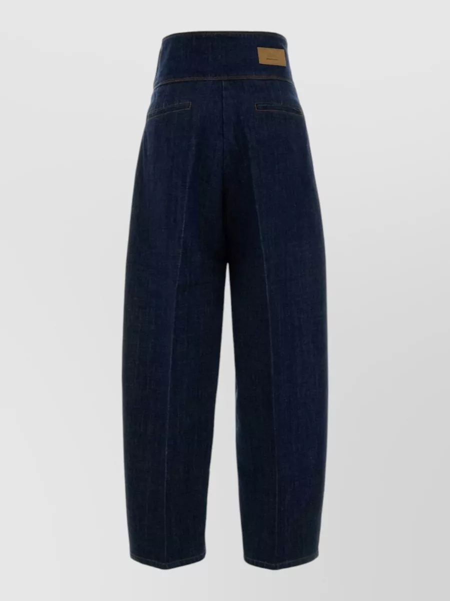 Ami Paris Denim Balloon-Fit Wide-Leg Jeans