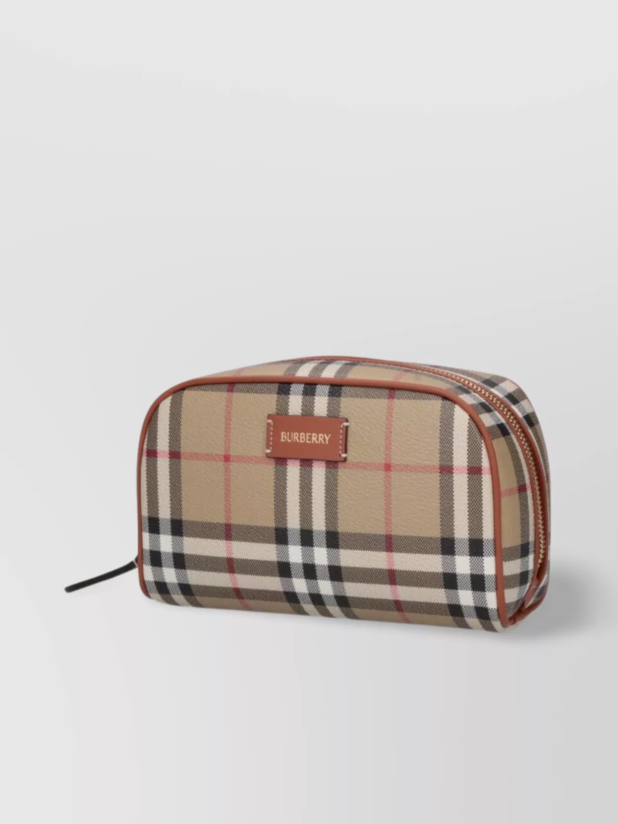 Burberry Patterned leather trim top handle clutch | The Fashion Square