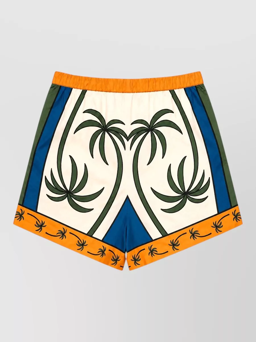 Farm Rio Printed Cotton Drawstring Shorts