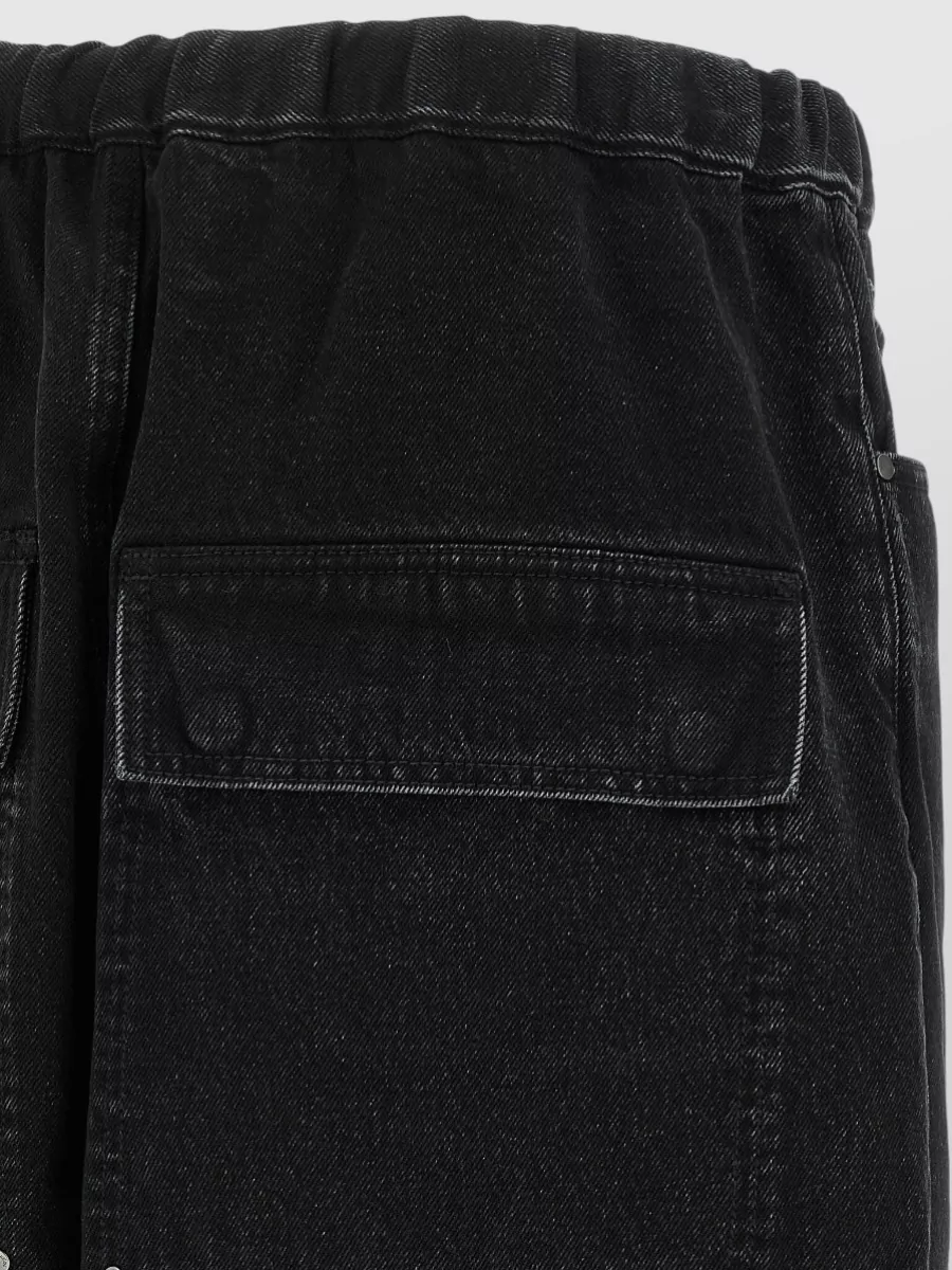 Entire Studios Denim Wide-Leg Bermuda Shorts