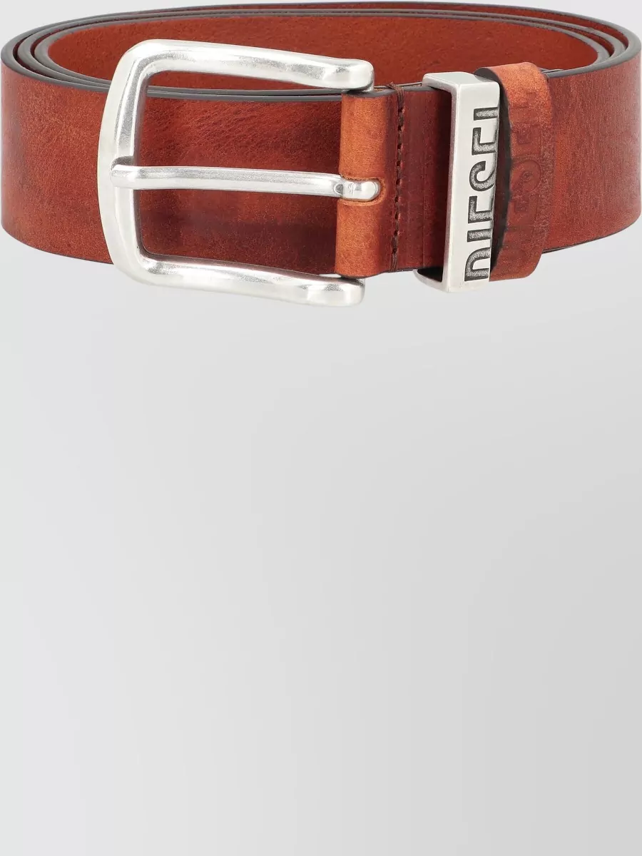Diesel Visible B Logo Leather Belt